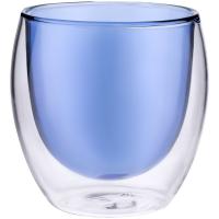 Стакан с двойными стенками Glass Bubble, синий от martvrn.ru