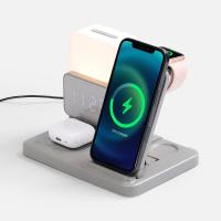 Зарядная станция с электронными часами и подсветкой Large Charge ver.3, серая от martvrn.ru