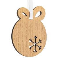 Деревянная подвеска Christmate, шар от martvrn.ru