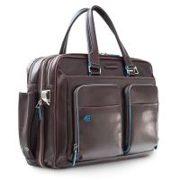 Сумка мужская для ноутбука Piquadro Blue Square, коричневая от martvrn.ru