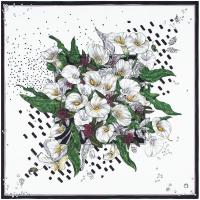 Платок шелковый Delicate, каллы от martvrn.ru