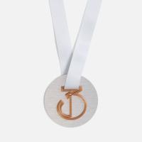 Медаль Fundo, серебристая с 3D-подвеской Symbol, цифра 3 от martvrn.ru