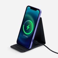 Подставка для смартфона с беспроводной зарядкой Kickstand, серая от martvrn.ru