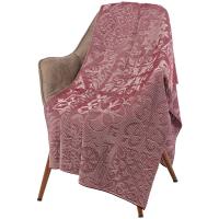 Плед Ornamental, бордовый от martvrn.ru