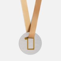 Медаль Fundo, серебристая с 3D-подвеской Symbol, цифра 1 от martvrn.ru