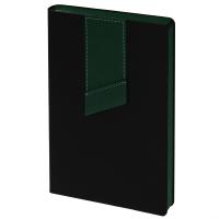 Ежедневник Bookmark, недатированный, черный с зеленым от martvrn.ru