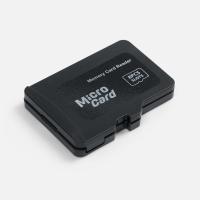 Органайзер для карт памяти и SIM с кардридером Multitask, черный от martvrn.ru