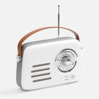 Bluetooth-колонка с радио Retronica, белая от martvrn.ru