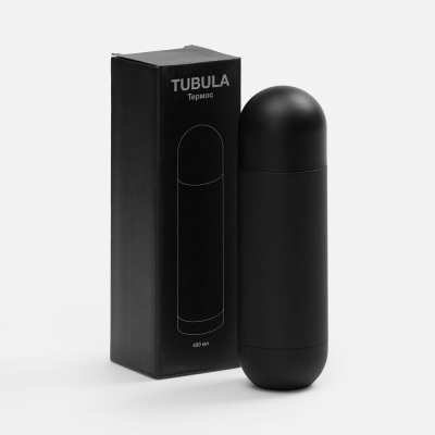 Термос Tubula Soft Touch, черный от martvrn.ru