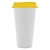 Стакан с крышкой Color Cap White, белый с желтым от martvrn.ru