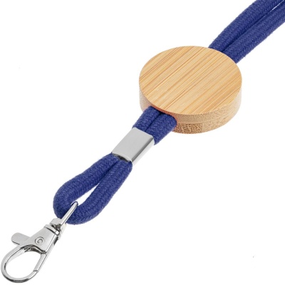 Шнурок для бейджа Tube Wood, синий от martvrn.ru