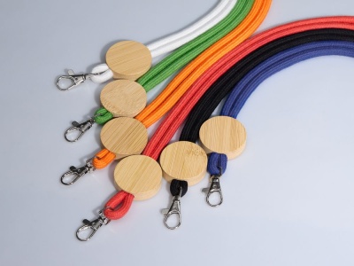 Шнурок для бейджа Tube Wood, синий от martvrn.ru