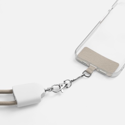Кабель-ланьярд energyFlex Pro, серо-бежевый от martvrn.ru