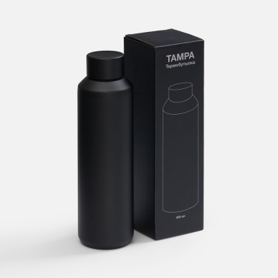 Термобутылка Tampa, черная от martvrn.ru