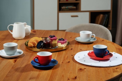 Чайная пара Cozy Morning, синяя с белым от martvrn.ru