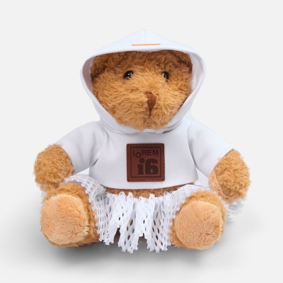 Мягкая игрушка «Мишка Cuddleton» в белом худи от martvrn.ru