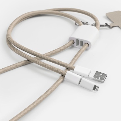 Кабель-ланьярд energyFlex Pro, серо-бежевый от martvrn.ru