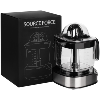 Электрическая соковыжималка для цитрусовых Source Force, серебристо-черная от martvrn.ru