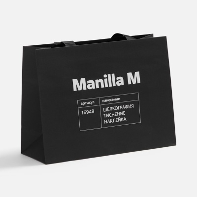 Пакет бумажный Manilla S, черный от martvrn.ru