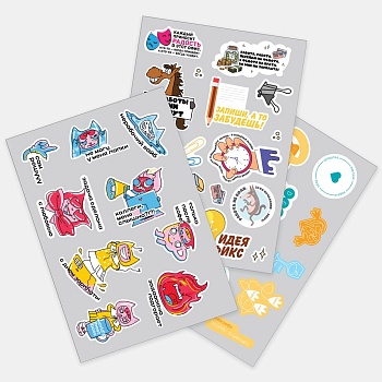 Наклейки ПВХ Sticker Pack на заказ, S
