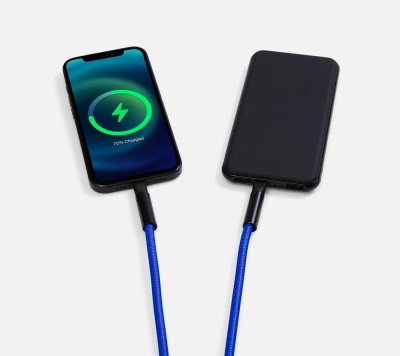 Кабель-ланьярд energyFlex Power Delivery 60 Вт, темно-синий от martvrn.ru
