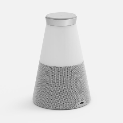 Bluetooth-колонка с беспроводной зарядкой и подсветкой Cone Sonance, серая от martvrn.ru