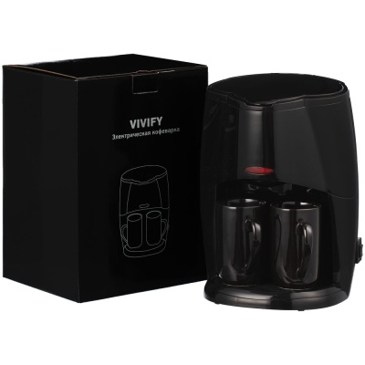 Электрическая кофеварка Vivify, черная от martvrn.ru