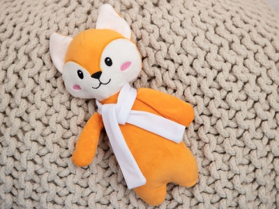 Мягкая игрушка Beastie Toys, лисенок с белым шарфом от martvrn.ru