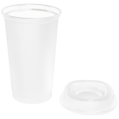 Стакан с крышкой Color Cap White, белый от martvrn.ru