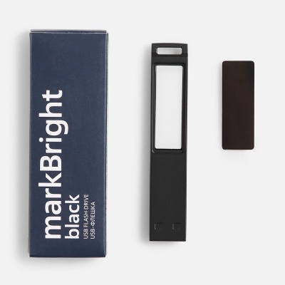 Флешка markBright Black с синей подсветкой, 32 Гб от martvrn.ru