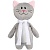 Мягкая игрушка Beastie Toys, котик с белым шарфом от martvrn.ru