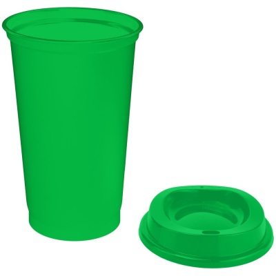 Стакан с крышкой Color Cap, зеленый от martvrn.ru
