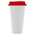 Стакан с крышкой Color Cap White, белый с красным от martvrn.ru