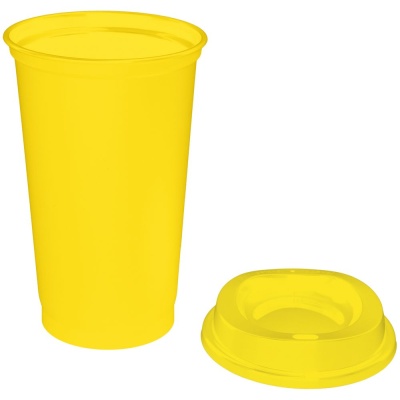 Стакан с крышкой Color Cap, желтый от martvrn.ru