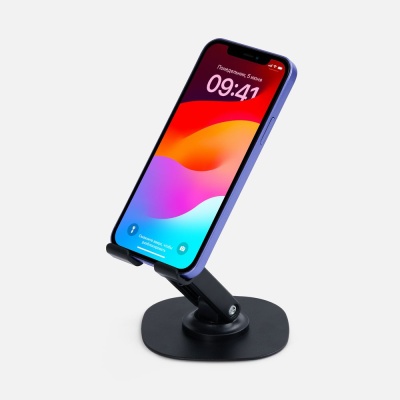 Подставка для смартфона Smartic Light, черная от martvrn.ru